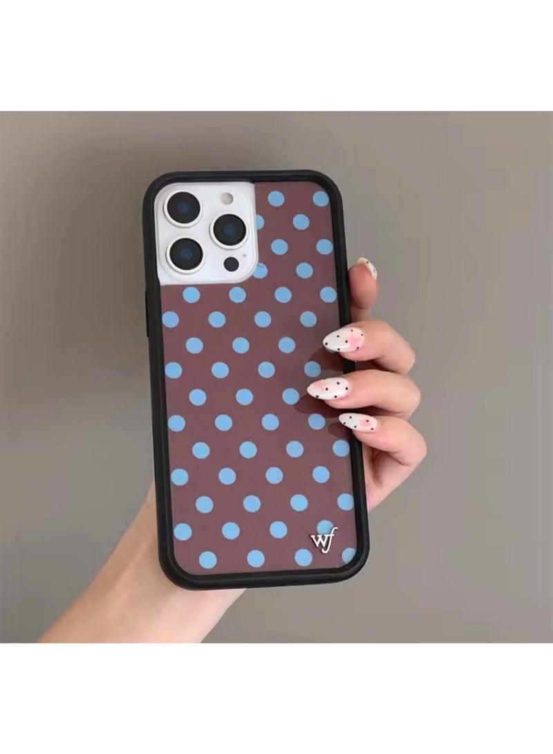 iPhone 17 Pro Max Fashion Wlidflower cute polka dot phone case
